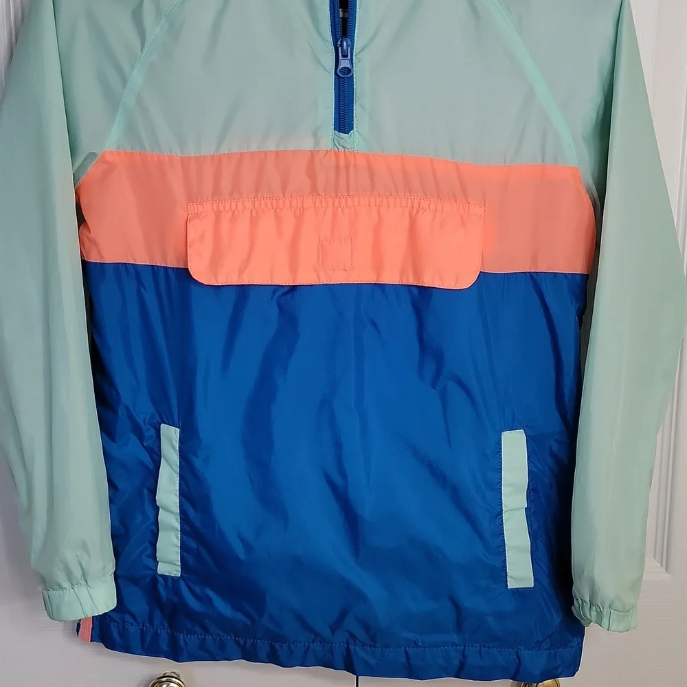 Cat & Jack Kids Colorblock Hoodie Windbreaker Jacket Girls M(8/10) Pull On